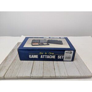 Magnetic Travel 6 Game Set in Travel Attache Case Complete Tiawan